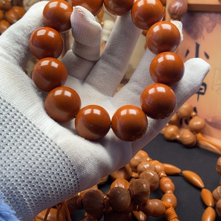 橄榄核手串/手链2.0光珠反油