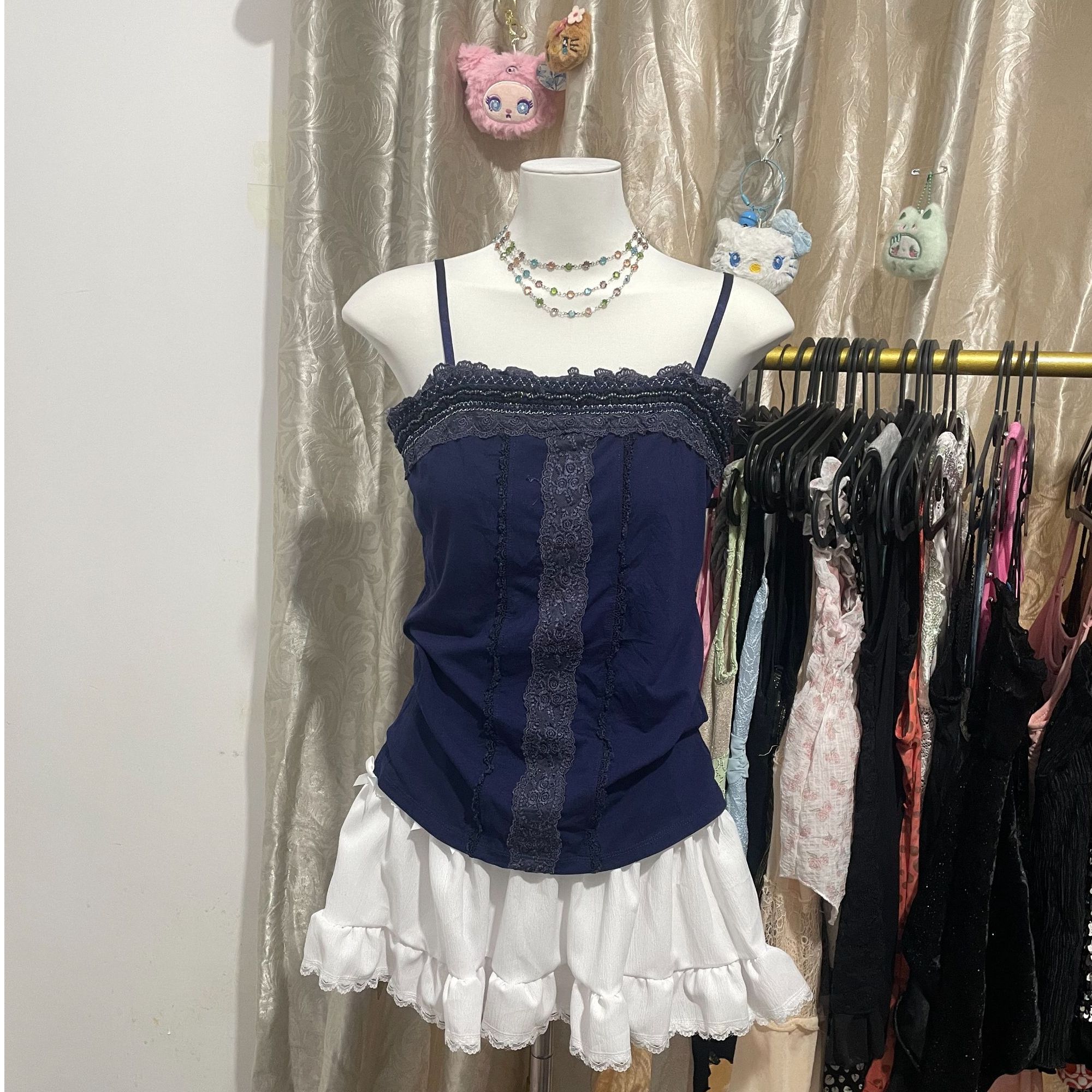 （no退no换）古着vintage 吊带 y2k 辣妹背心涩谷