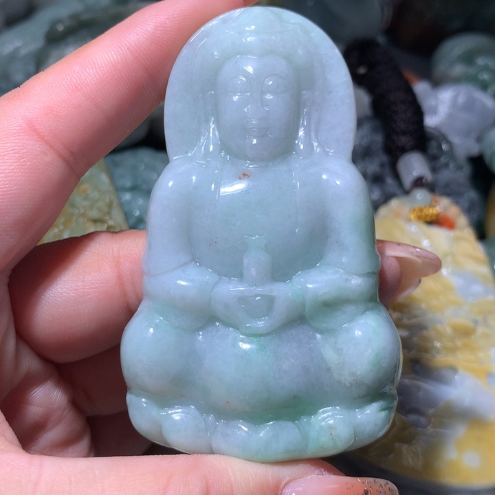 翡翠未镶嵌颈饰保真天然A货翡翠
