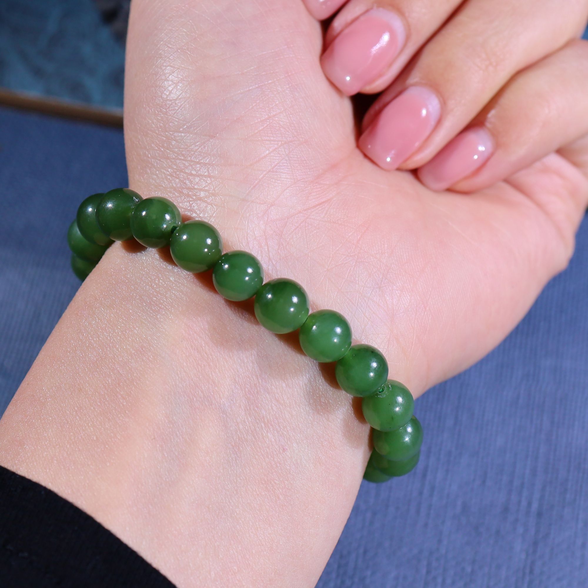 天然和田玉碧玉手串