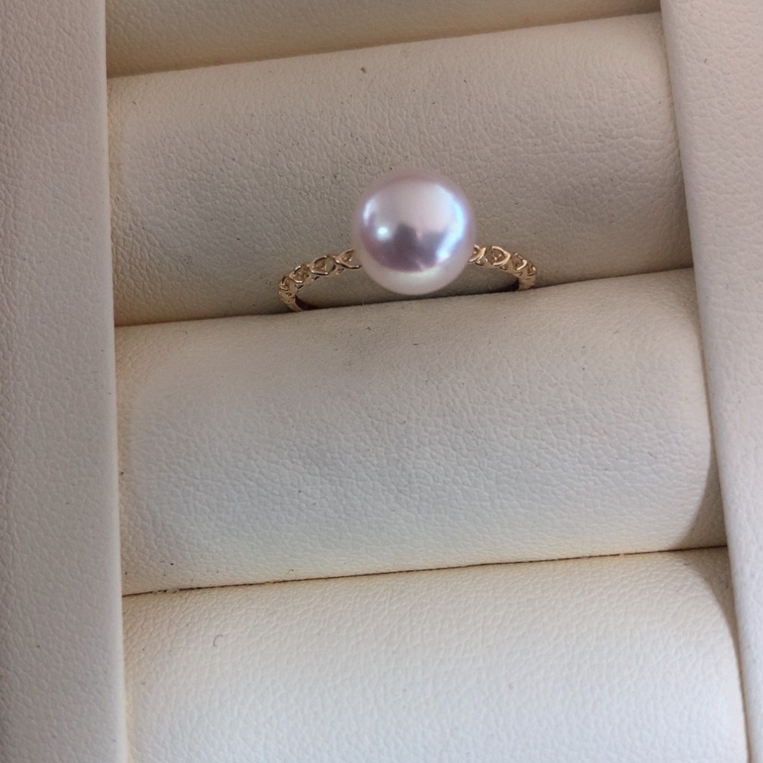 海水珍珠戒指18K金镶嵌