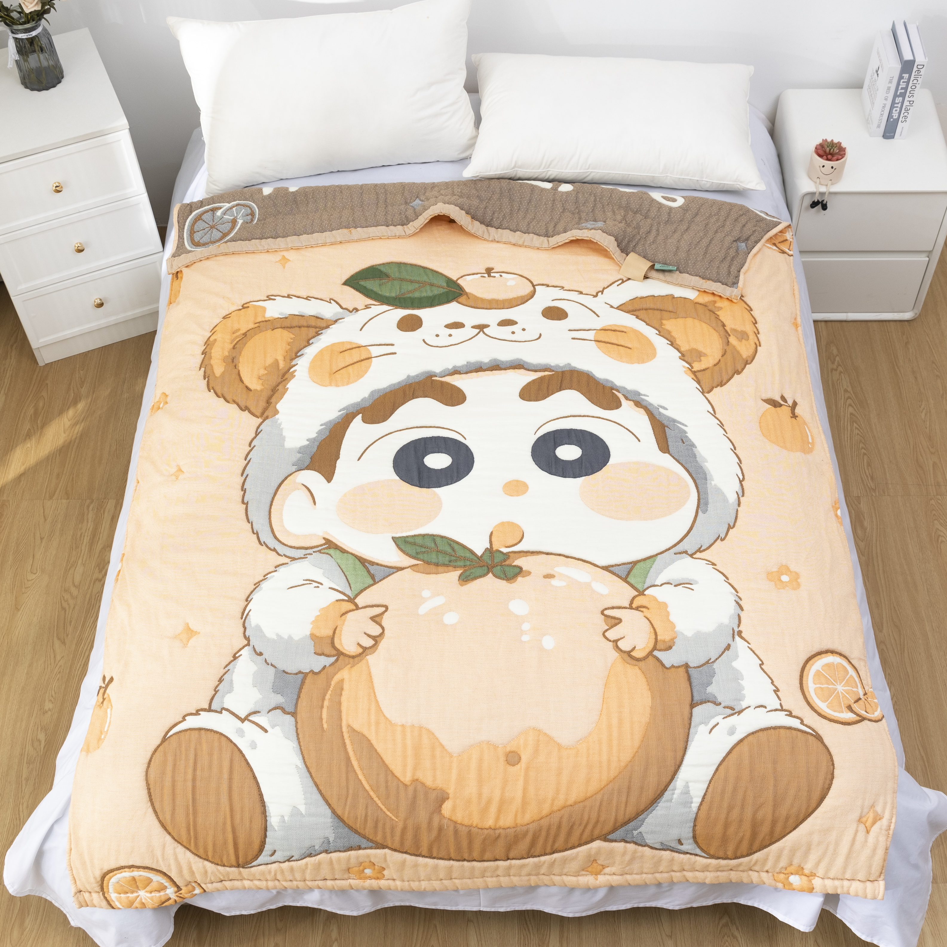 【小新】120*150cmA类全棉纱布泡芙被