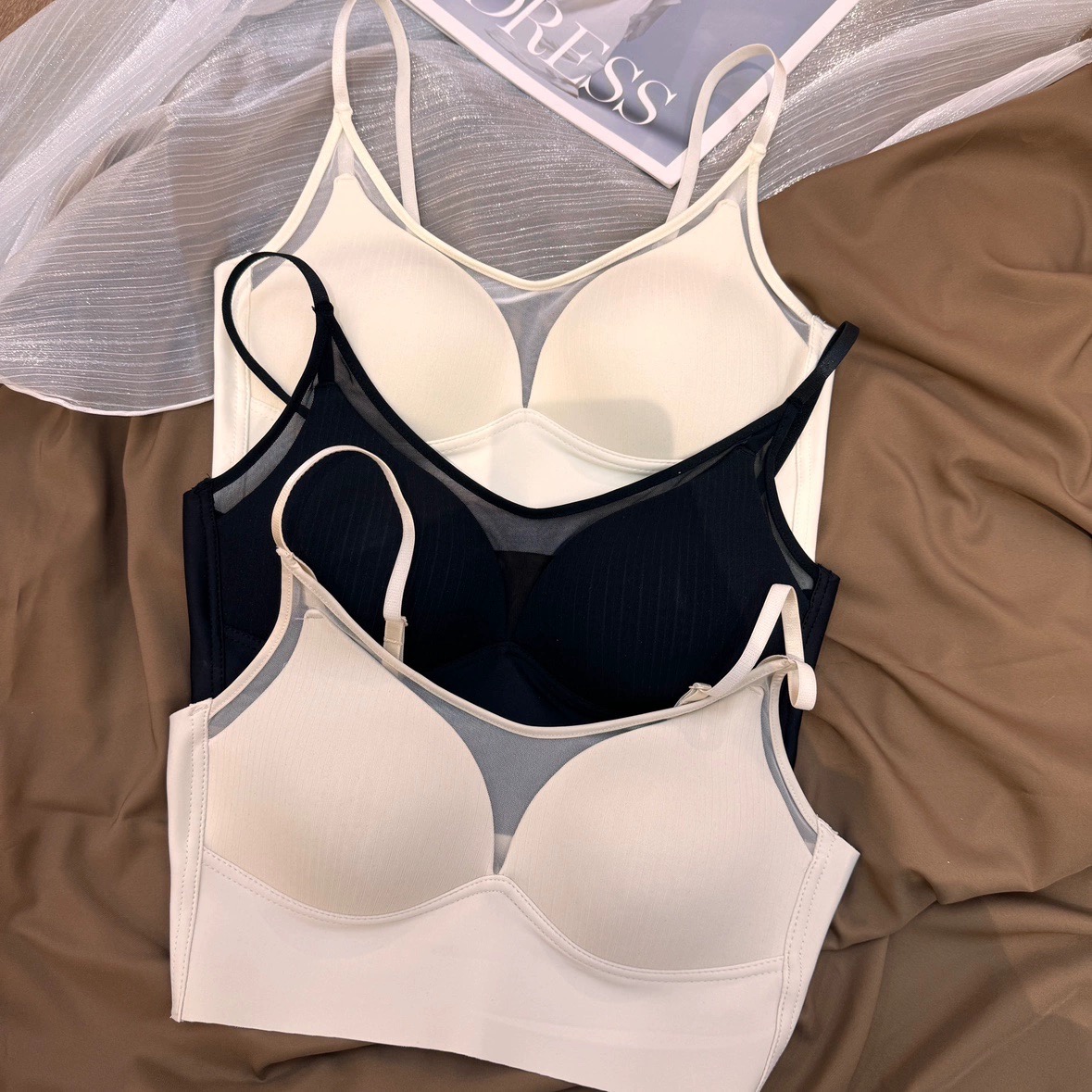 【幻纱】美背无痕美背抹胸网红薄款舒适防走光夏季无钢圈冰丝2831