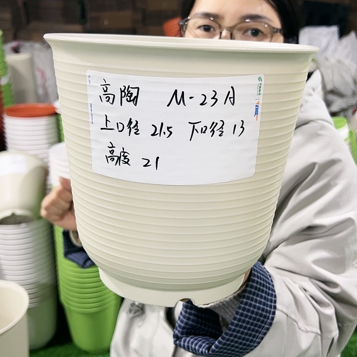 正品高陶口21高21果绿色无托6只