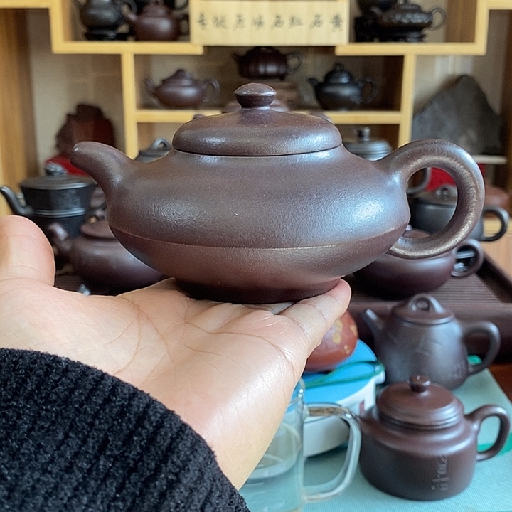 大***生紫砂茶壶原矿石红合欢260 cc