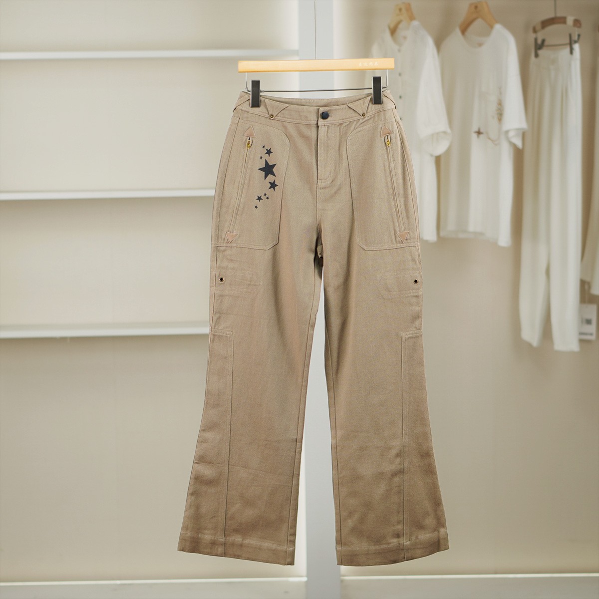 麦迪尚品【文M】51105180 春季时尚休闲印花长裤品牌女装折扣