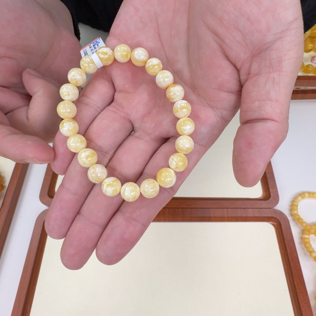 琥珀未镶嵌手链蜜蜡手串