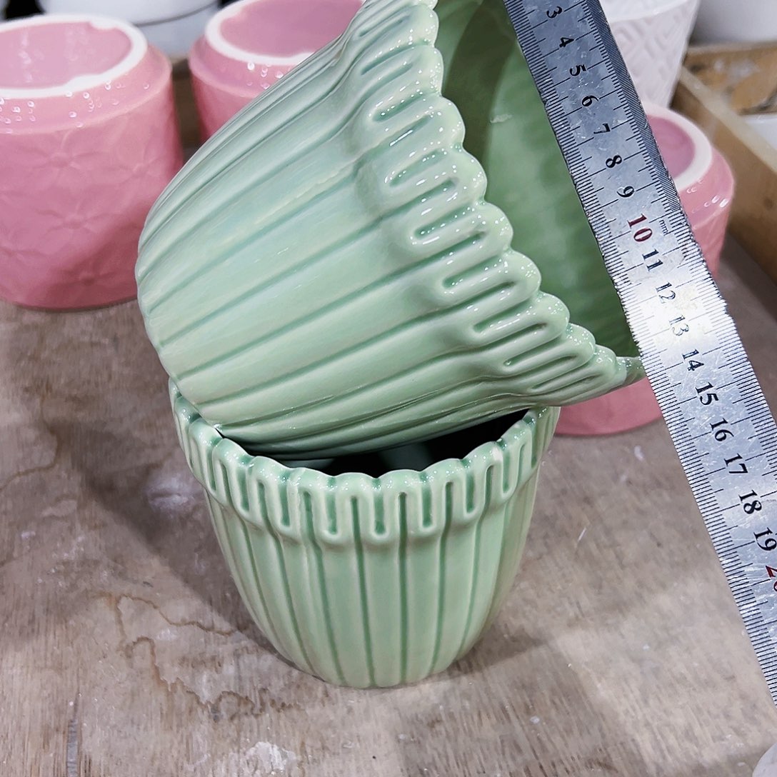 有孔，外贸尾单陶瓷花盆凑单10米包邮