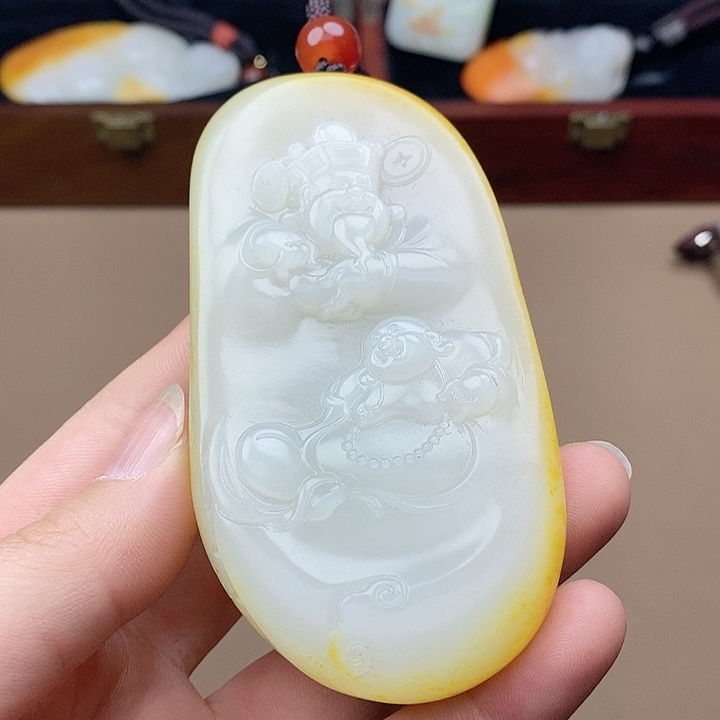 和田玉挂件未镶嵌F