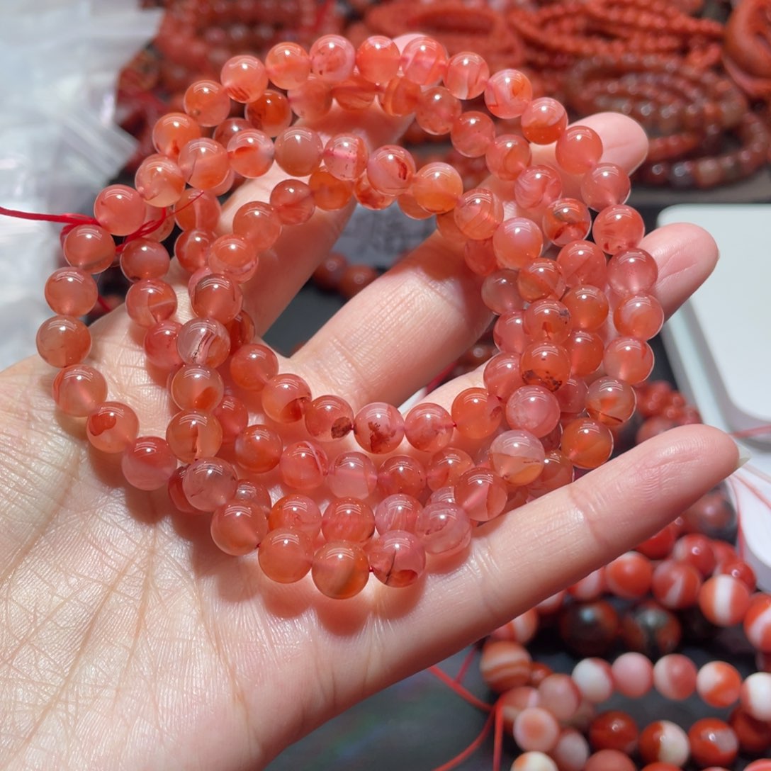 南红玛瑙手链未镶嵌