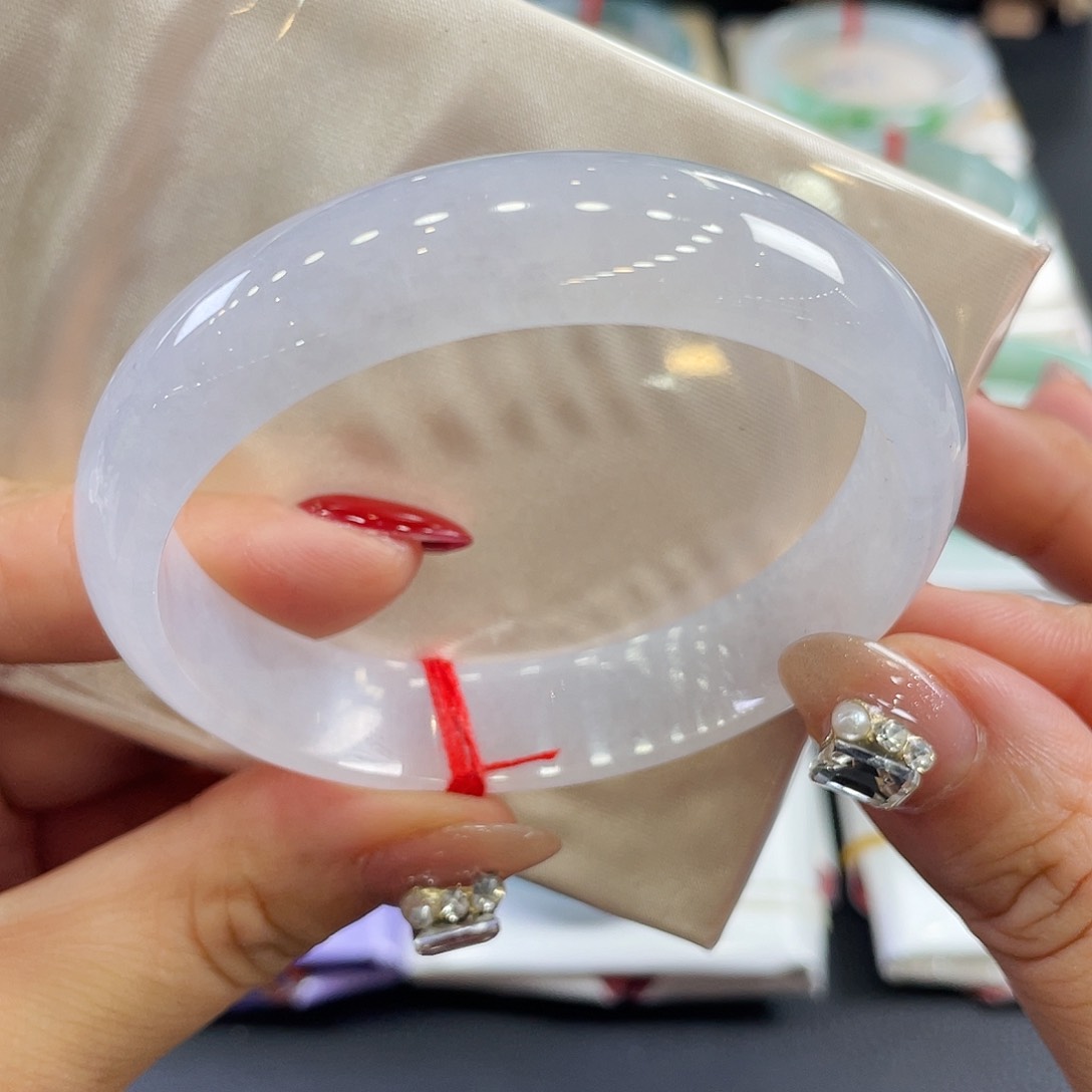 未镶嵌手镯翡翠宽版人间富贵花58.6 13号