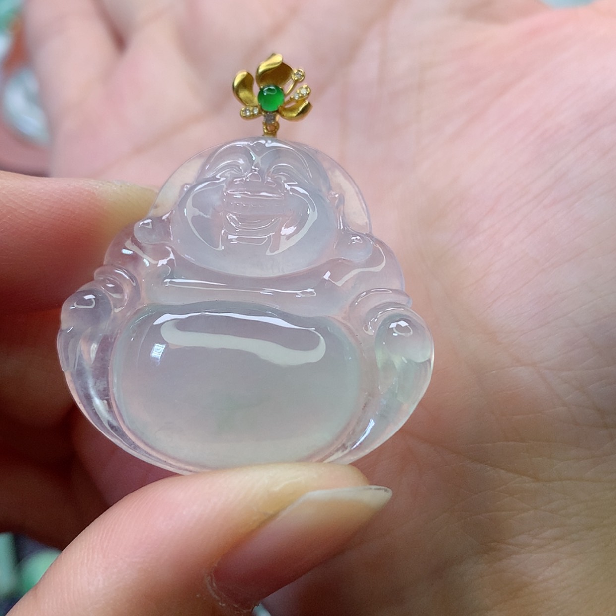 【闪购商品】吊坠(赠链)18K金镶嵌翡翠