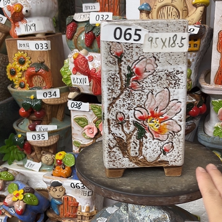 粗陶材质多肉花盆