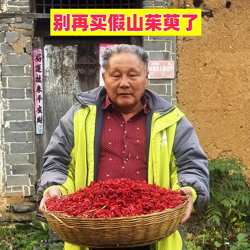 秦岭伏牛山脉山茱萸无核去核枣皮山萸肉 无熏染新货 高品质干货