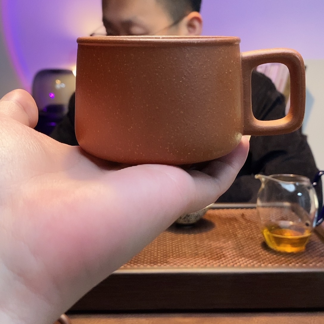茶壶紫砂履****械75号 黄降把杯