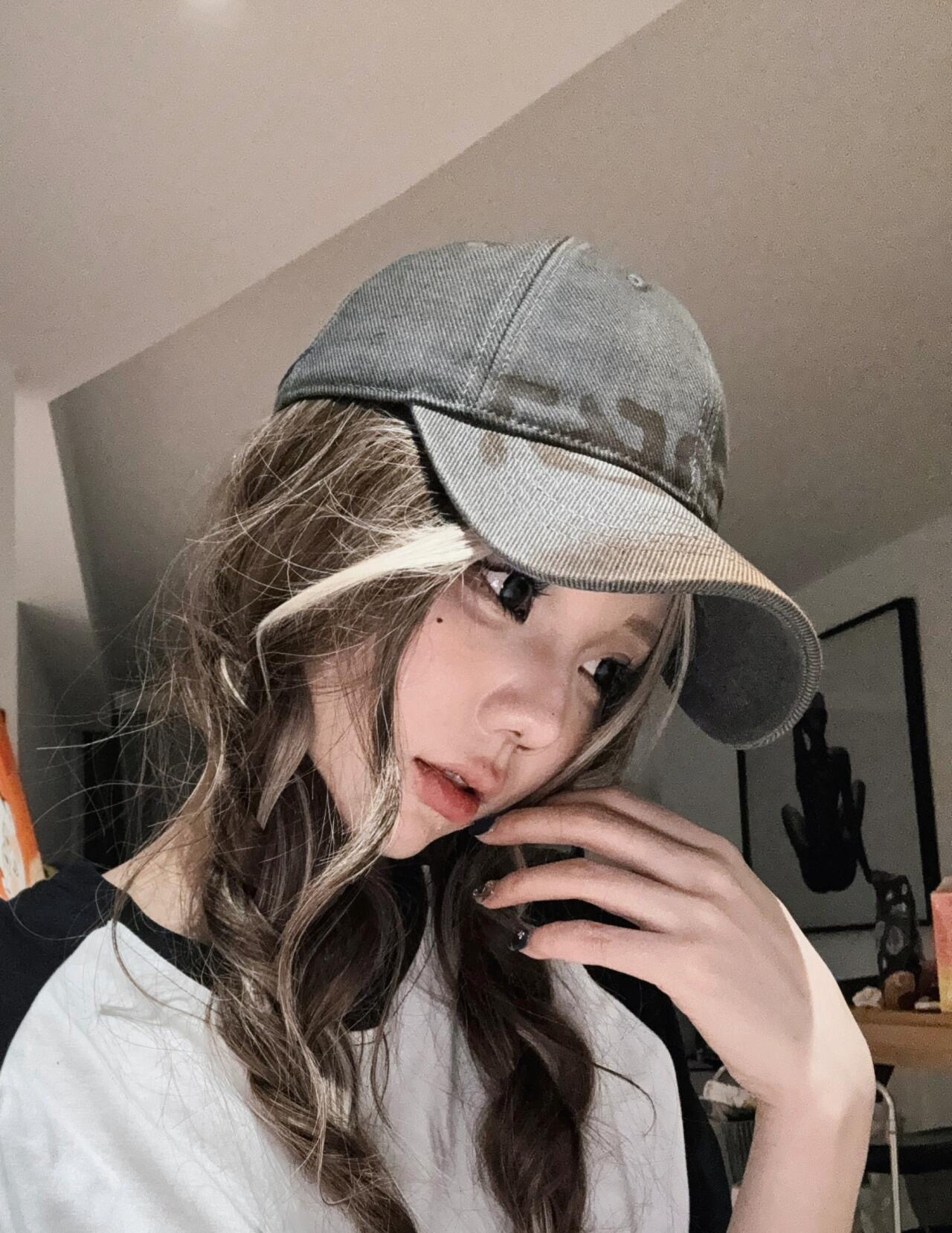 现货！早秋YYDS～【原创涂鸦】人工手绘！自制涂鸦大头围大帽檐棒球帽