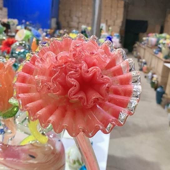 琉璃花瓶高45厘米宽12厘米