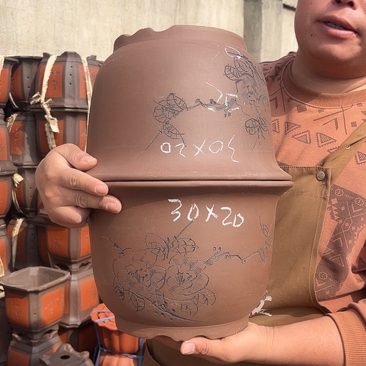 紫砂紫砂花盆盆栽