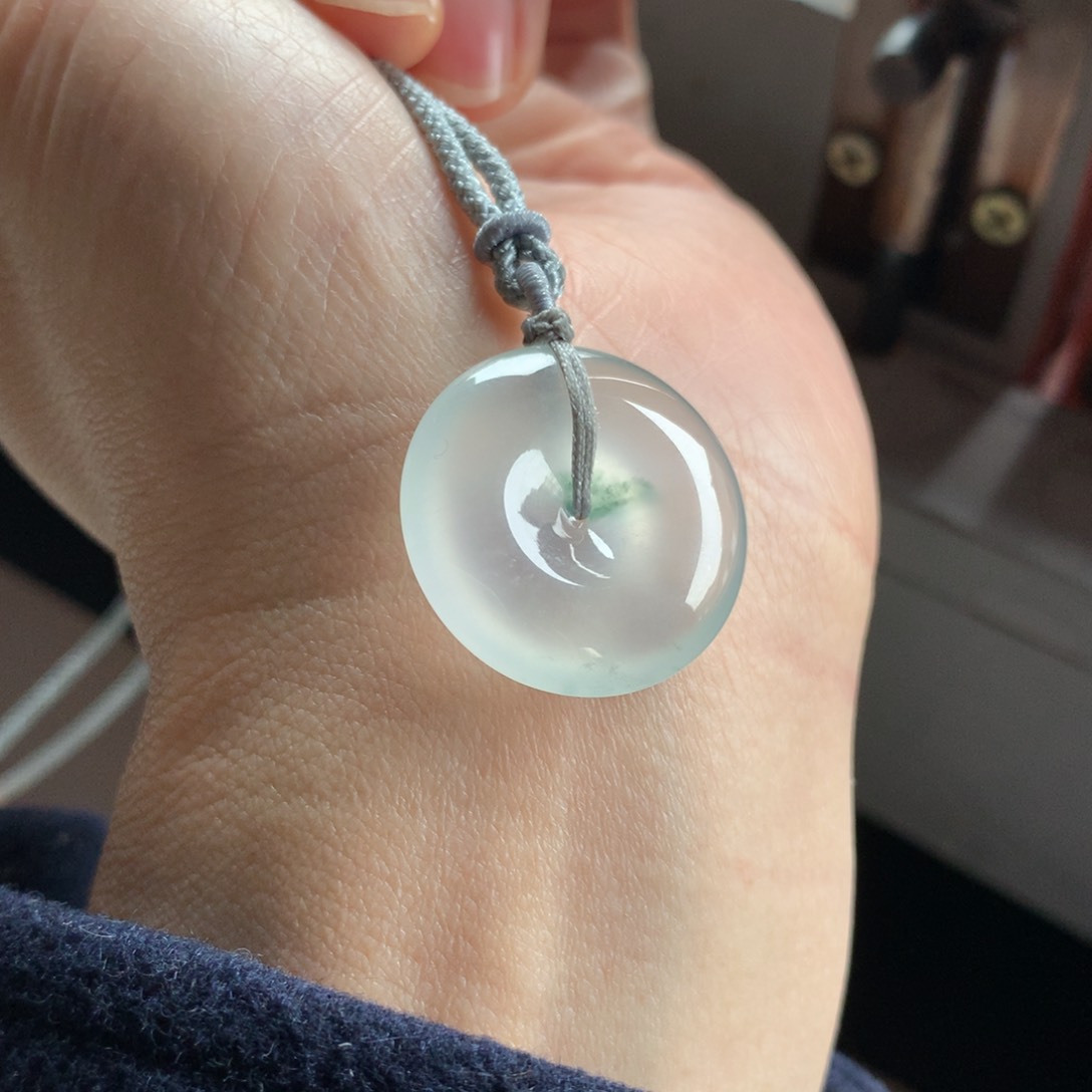 翡翠颈饰未镶嵌天然缅甸翡翠吊坠23.6-5.9