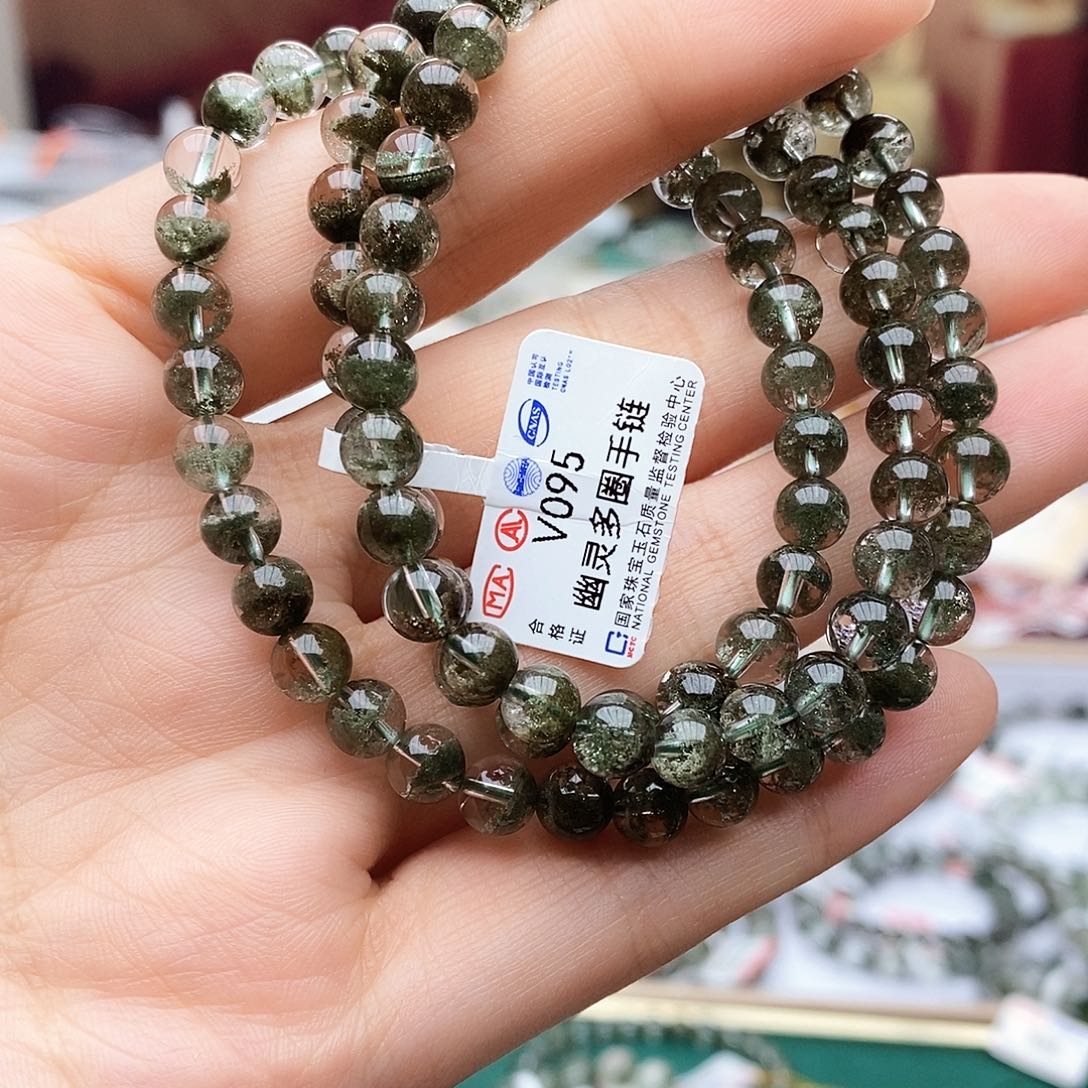 水晶手链未镶嵌V095绿幽灵