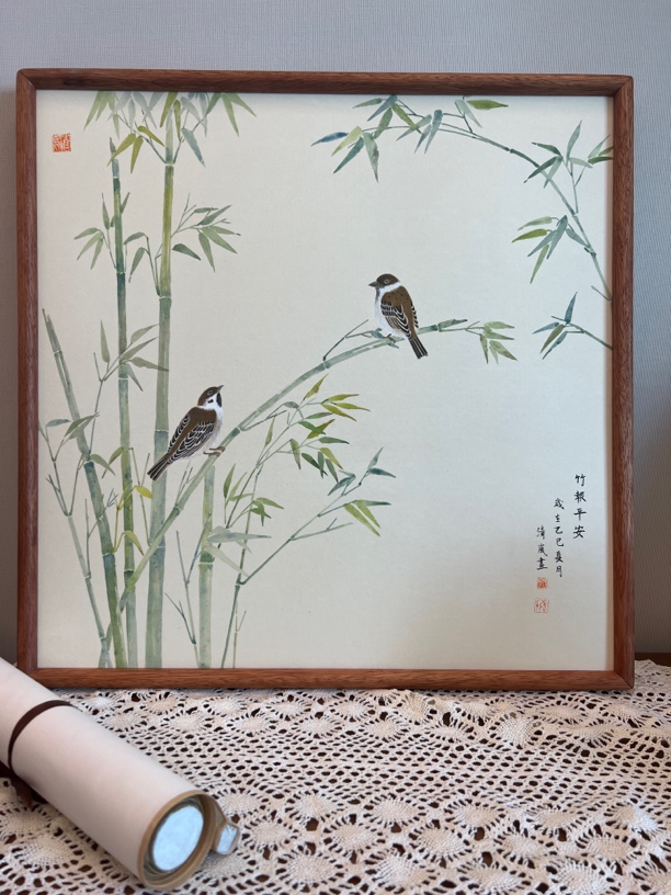 竹报平安家居装饰画52*52