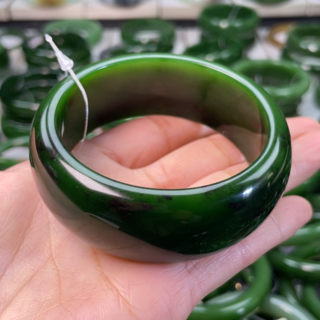 和田玉（碧玉）手镯未镶嵌东***8