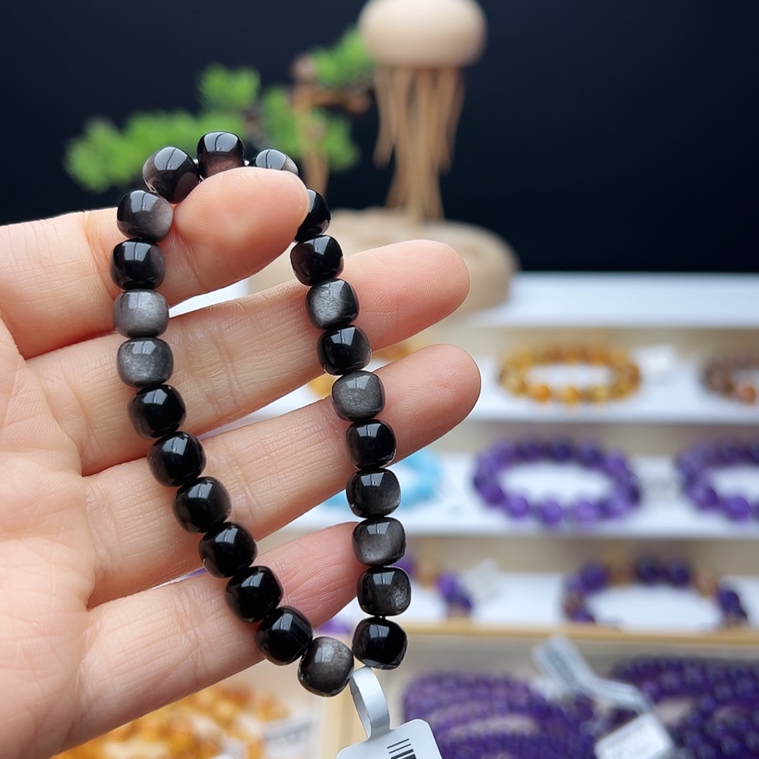 手链水晶未镶嵌银曜8mm+