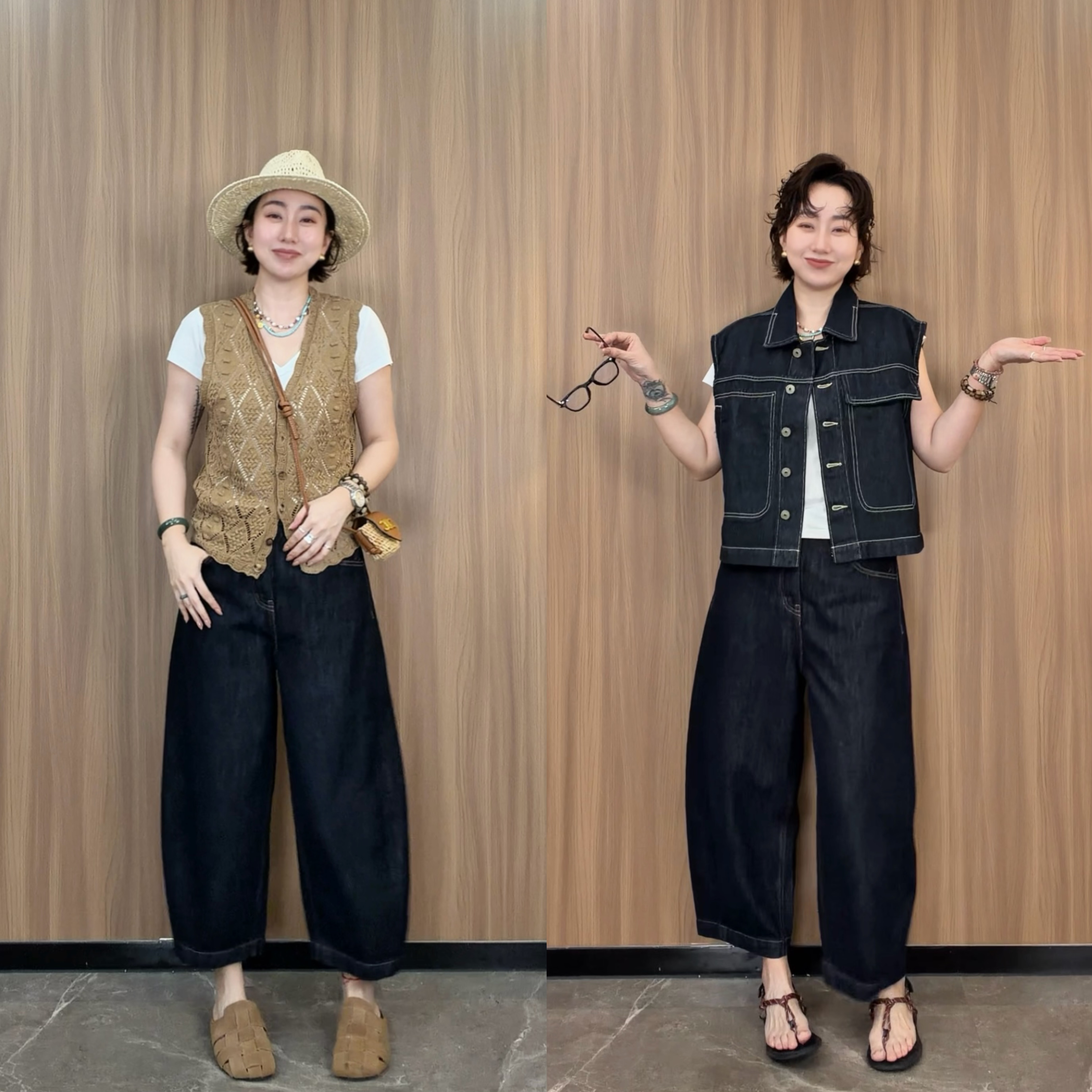 现货 · 然与纯 · 春树丹宁 · 宽松休闲百搭时尚显瘦哪吒九分牛仔