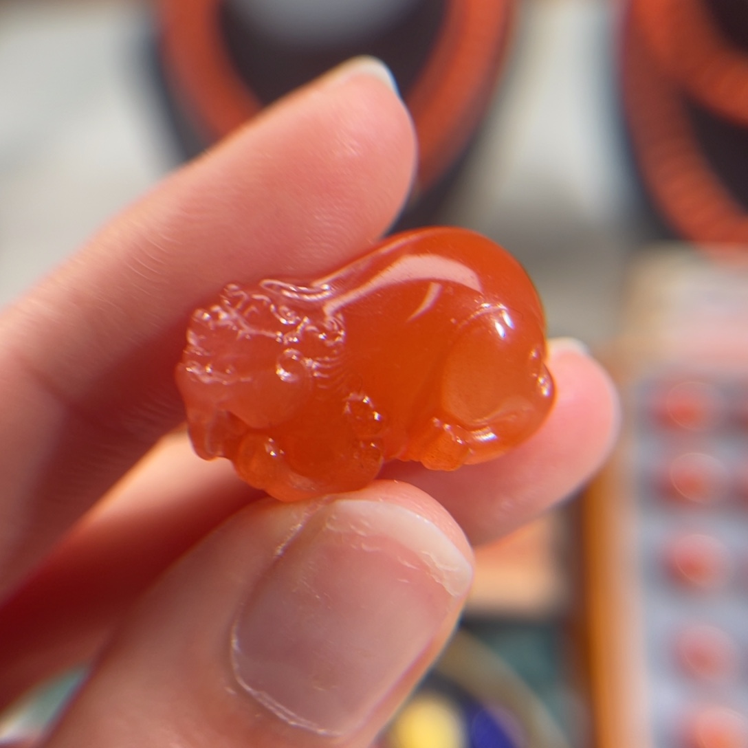 南红玛瑙未镶嵌貔貅