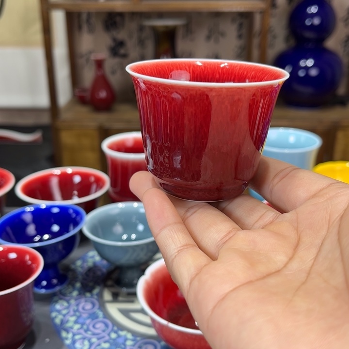景德镇陶瓷浅行窑小马蹄杯