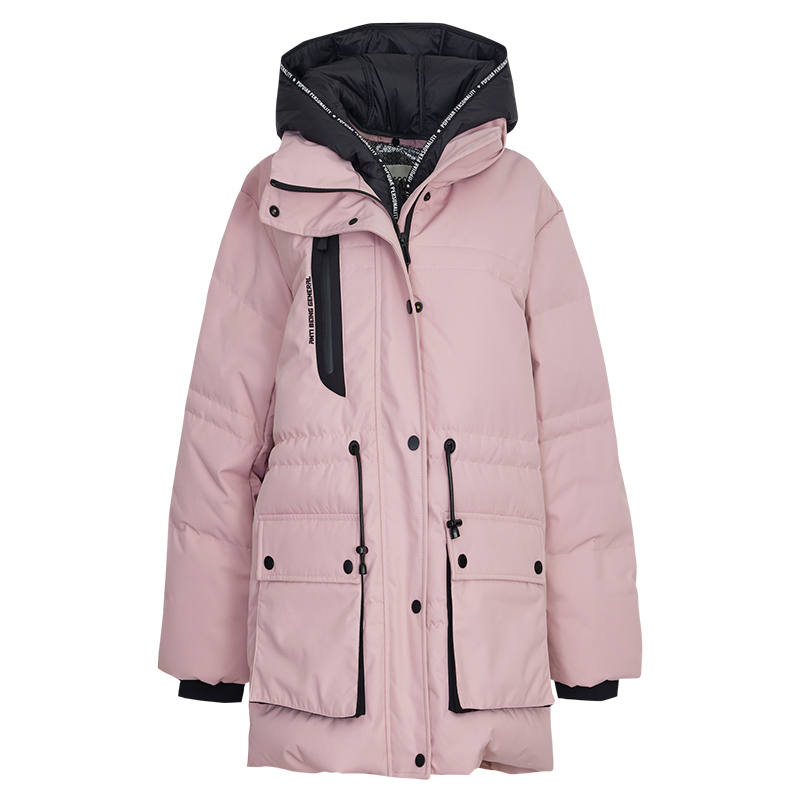 【晨粉专享价】墨蒂珂工口袋抽绳连帽鹅绒SID11101