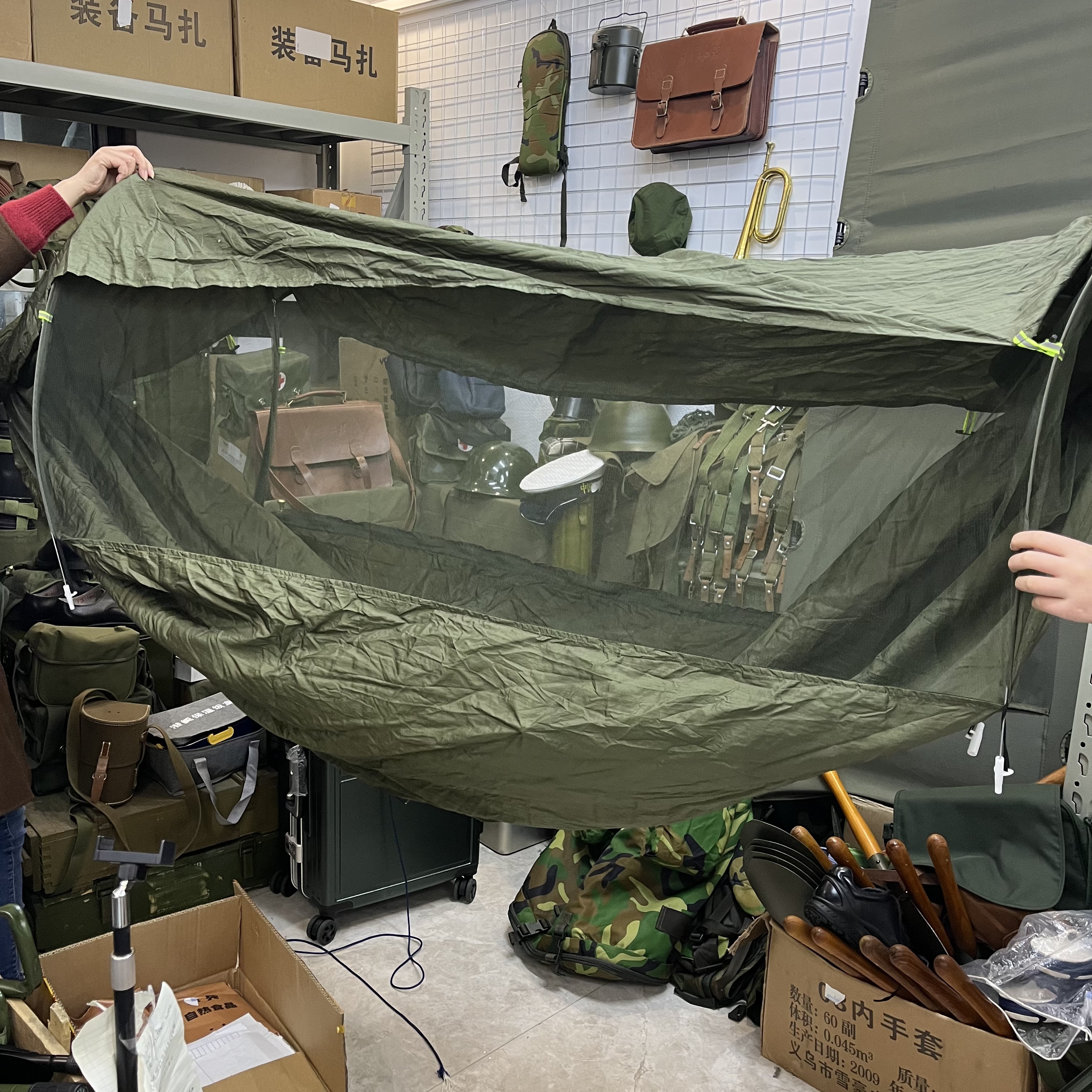 绿色防蚊防晒吊床