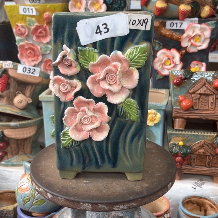 紫砂花盆粗陶材质多肉花盆