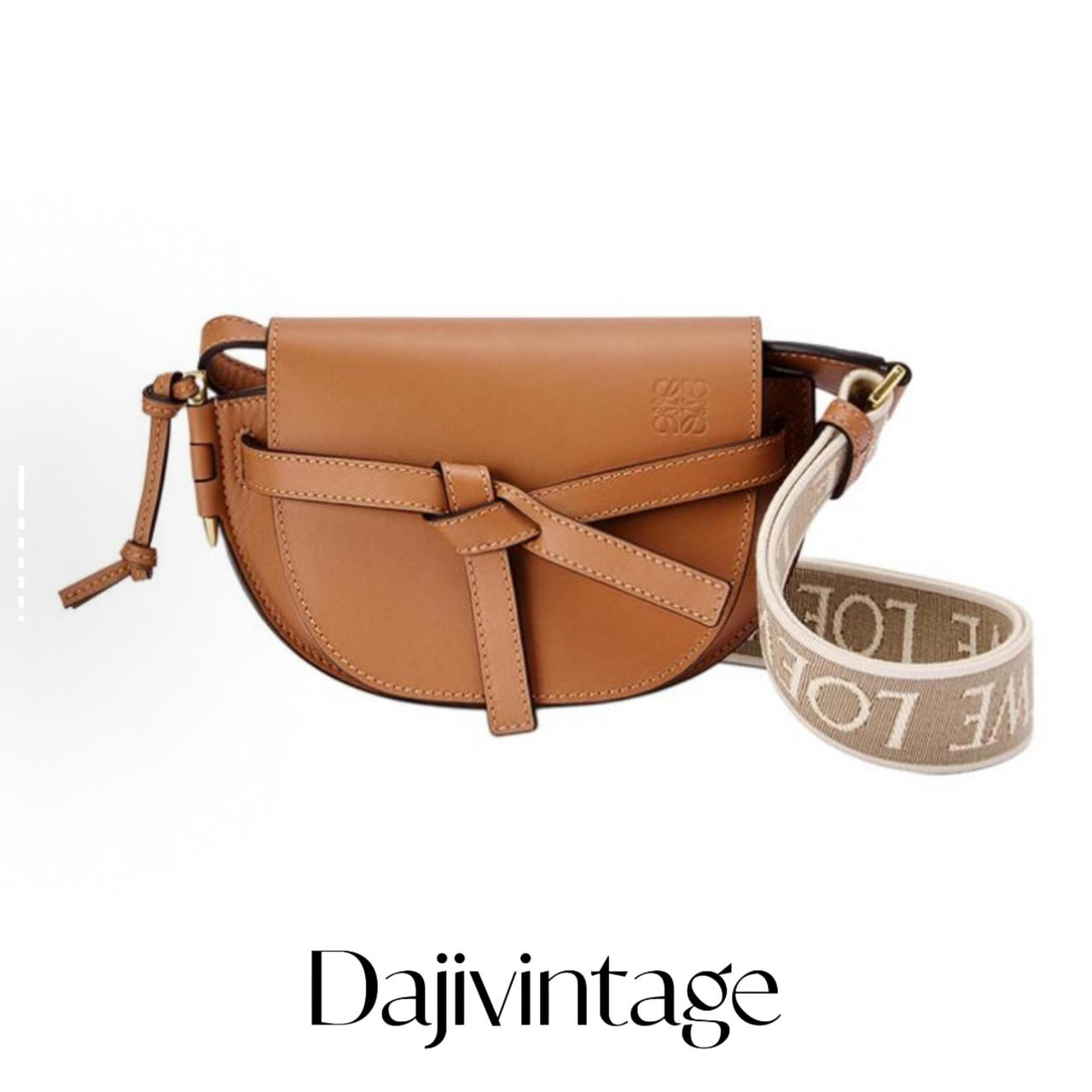 大吉中古/loewe罗意威焦糖色mini gate斜挎包