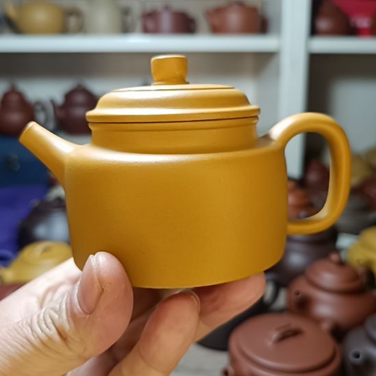 茶壶紫砂原矿黄金段泥德钟260cc半手工