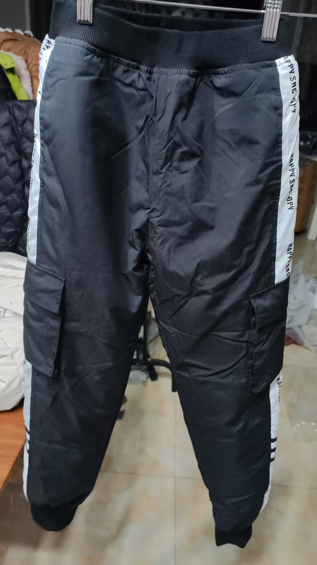 冬季长裤休闲裤裤子时尚羽绒裤黑色