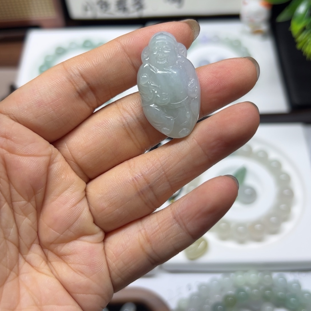 定制翡翠未镶嵌翡翠财神