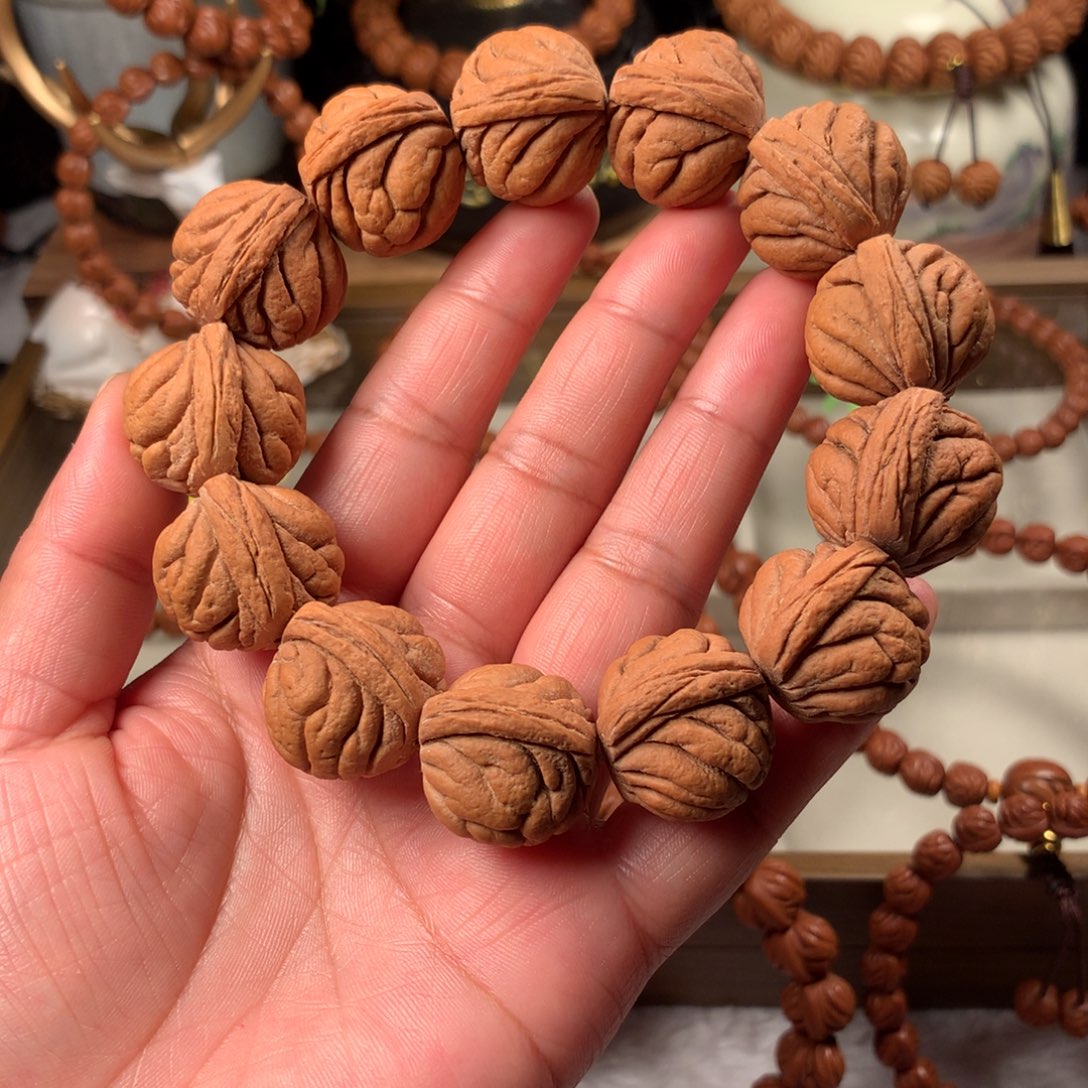 桃核吊坠霸王龙手串23