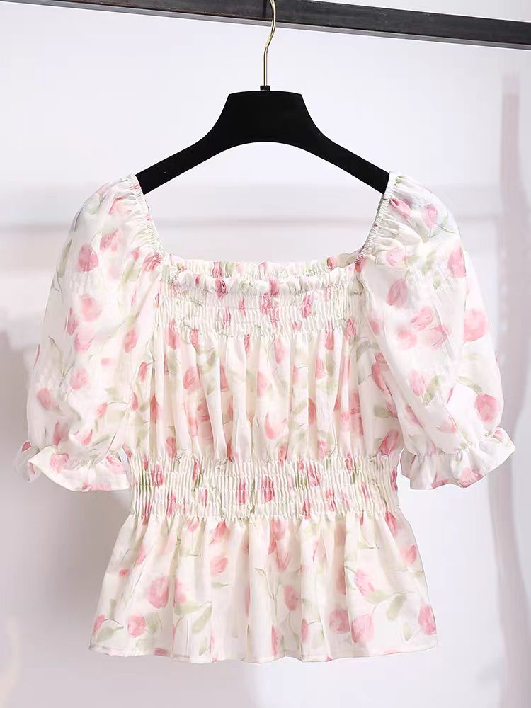 编码（201-300）下单纾儿女装娃娃领泡泡袖时尚韩版设计感衬衣