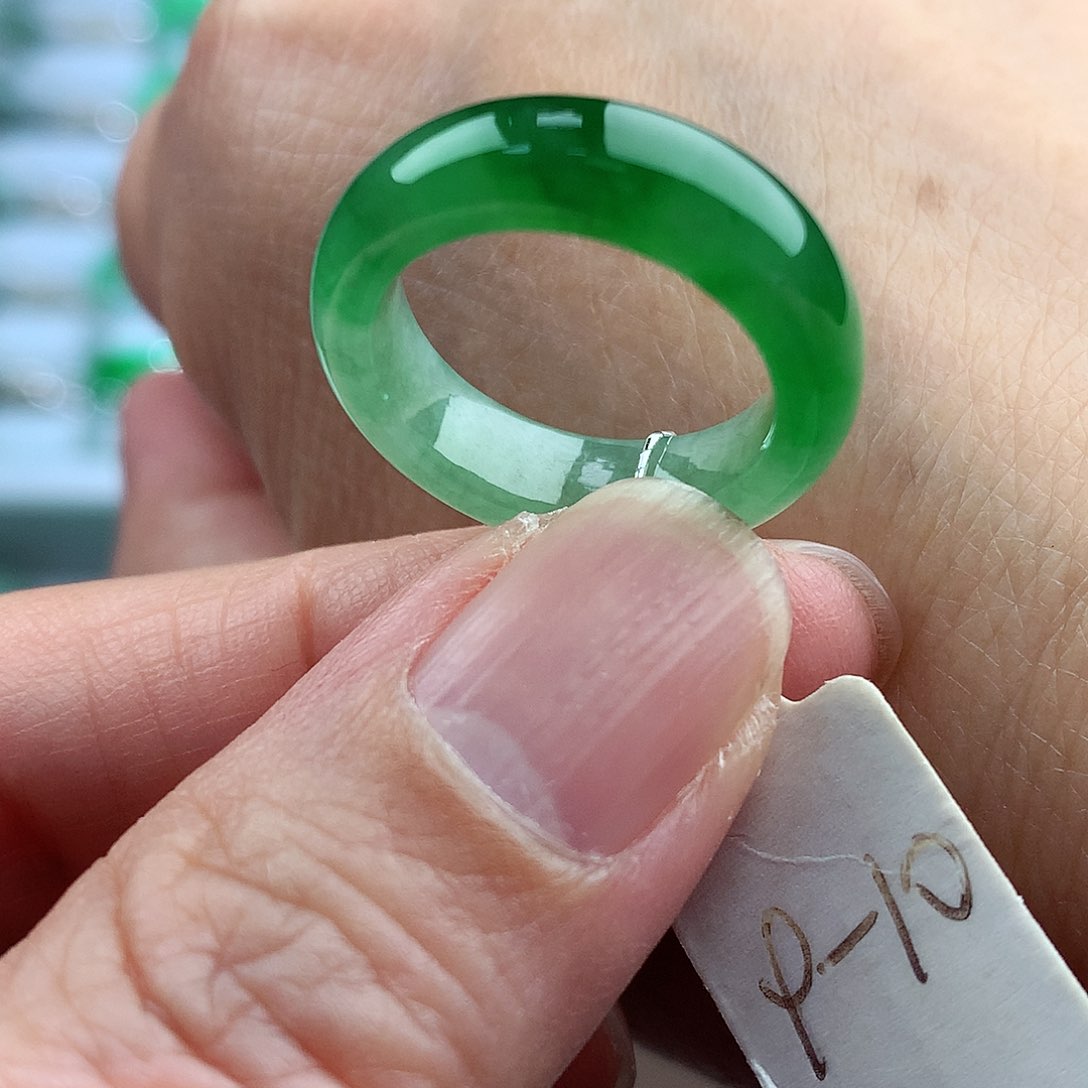 未镶嵌戒指翡翠9-10号