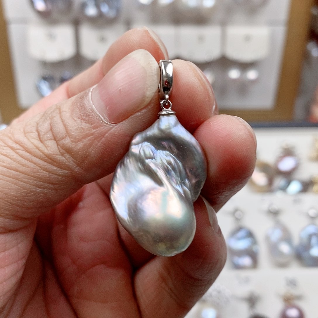 淡水珍珠颈饰银S925镶嵌