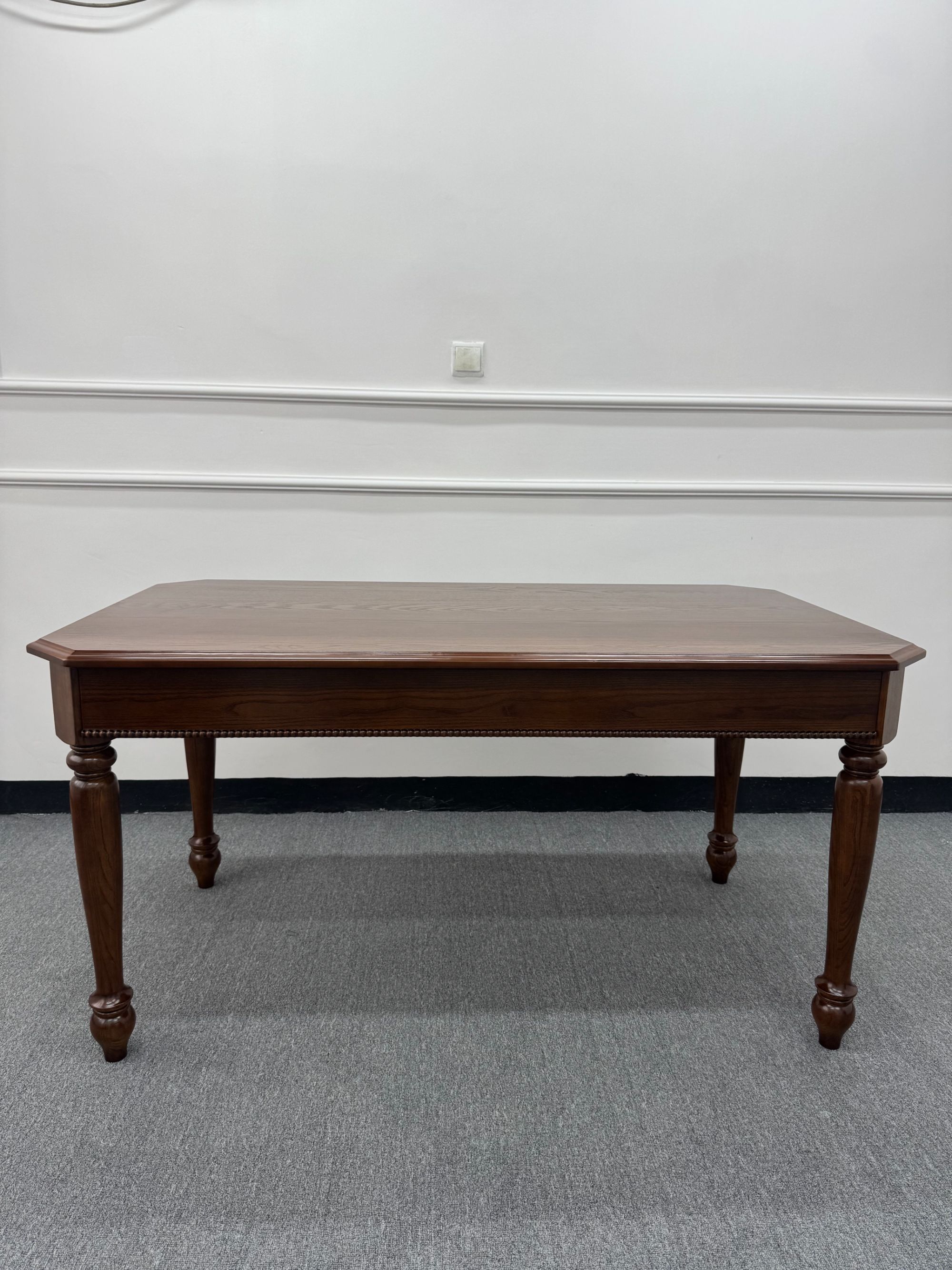 美式复古美式中古风中式八角餐桌客厅餐桌北欧长方形桌椅家用轻奢