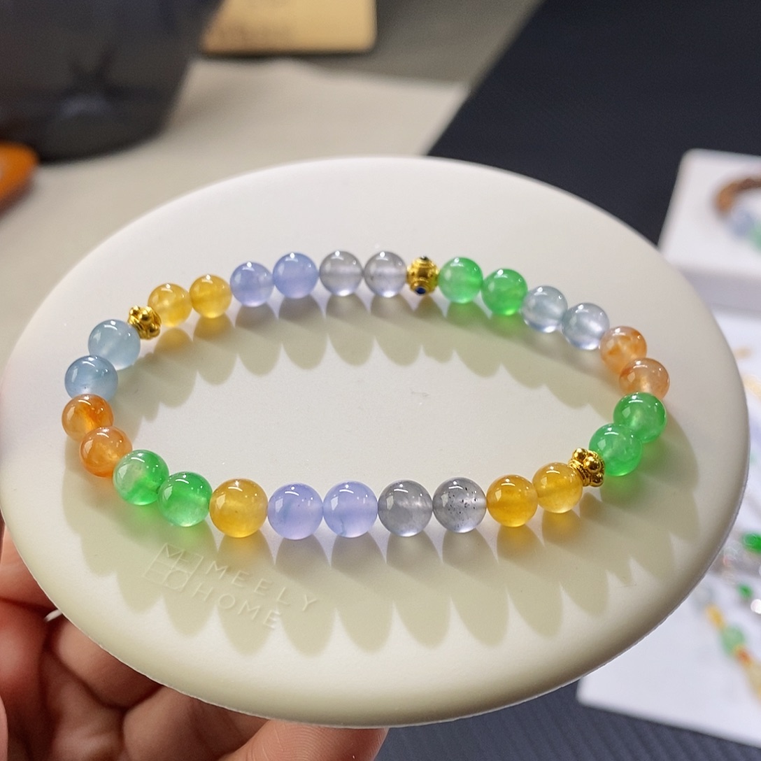 翡翠手链未镶嵌糖果手串