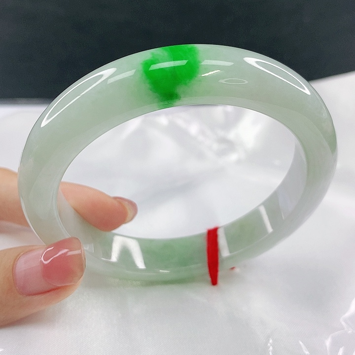 翡翠未镶嵌手镯圈59，00064