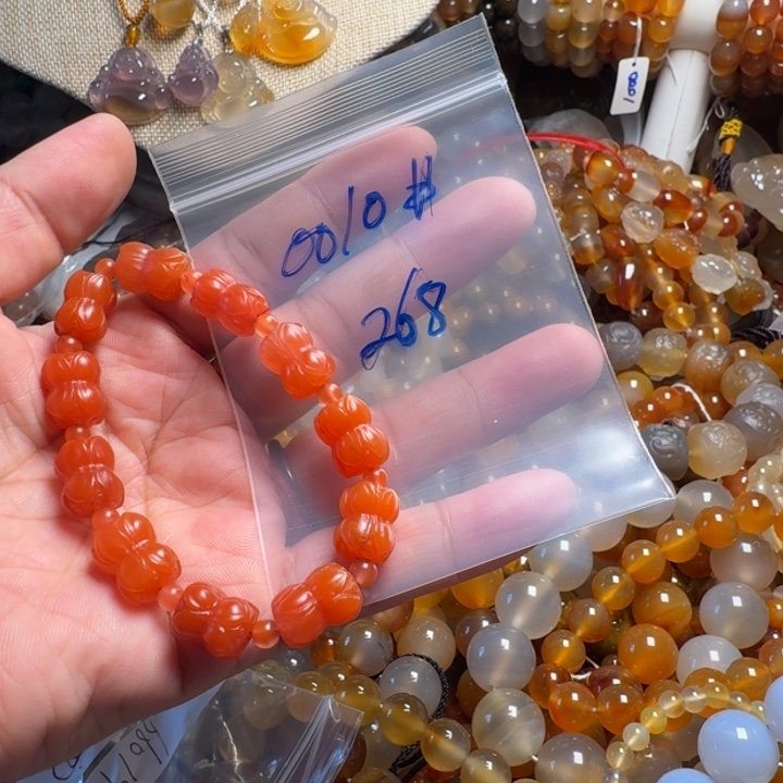 玛瑙/玉髓颈饰合金花*0010