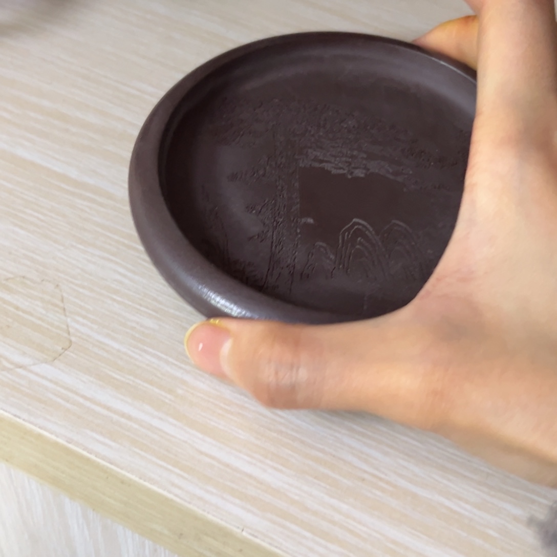 紫砂茶壶老紫泥杯垫9-10