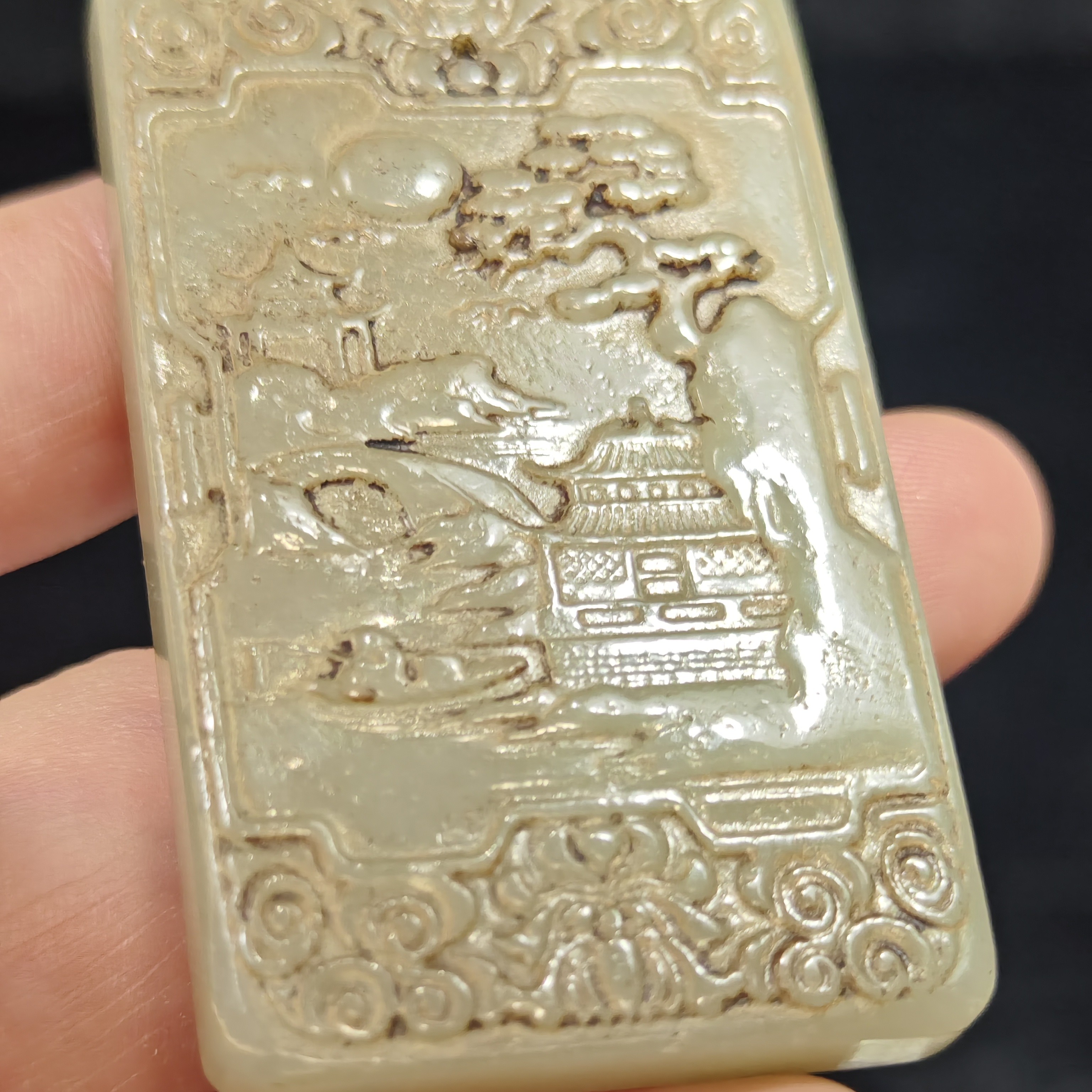 和田玉    山水玉牌