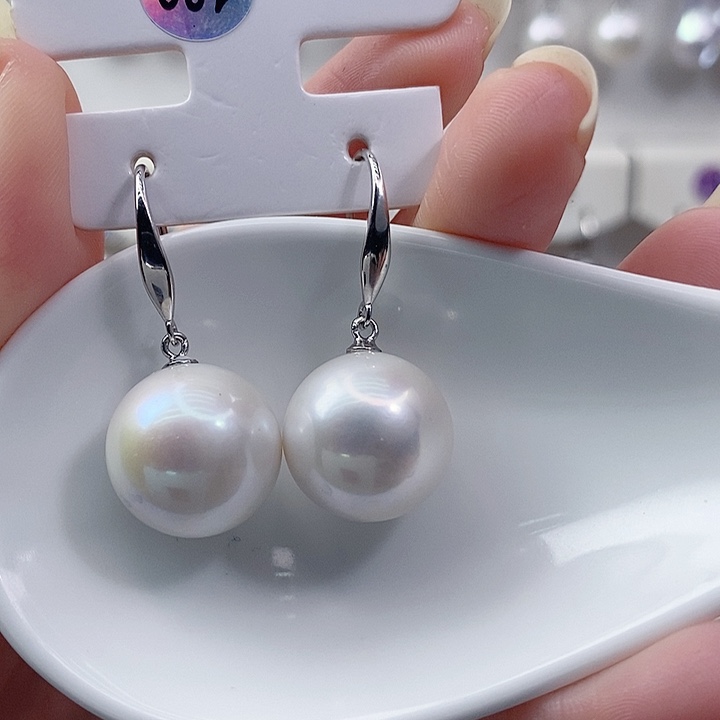 北***辰银S925镶嵌耳饰淡水珍珠A