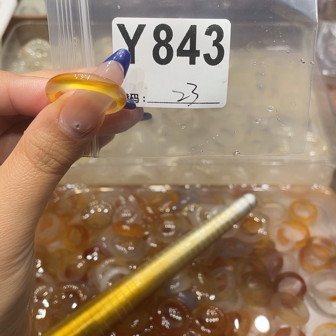 玛瑙/玉髓未镶嵌戒指843