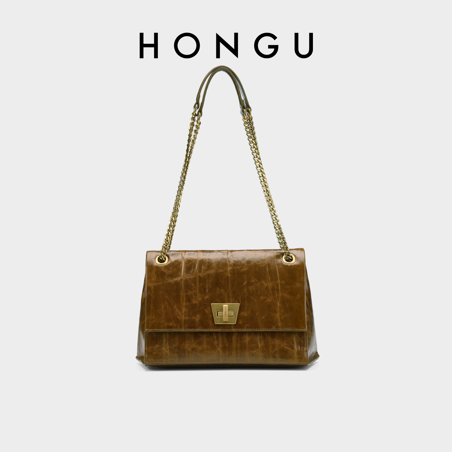 耐磨通勤风休闲单肩包软皮凯莉包时尚链条包秋冬